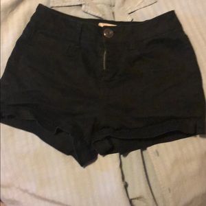 Black high waisted shorts